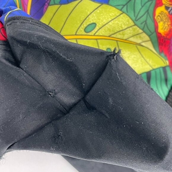 Vintage Bag Tropical Parrot Bird Tote Bahamas Preloved Green Retro Palm Leaves‎ - Picture 6 of 14